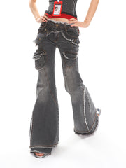 【25s Apr.】Washed Rivet Distressed Jeans