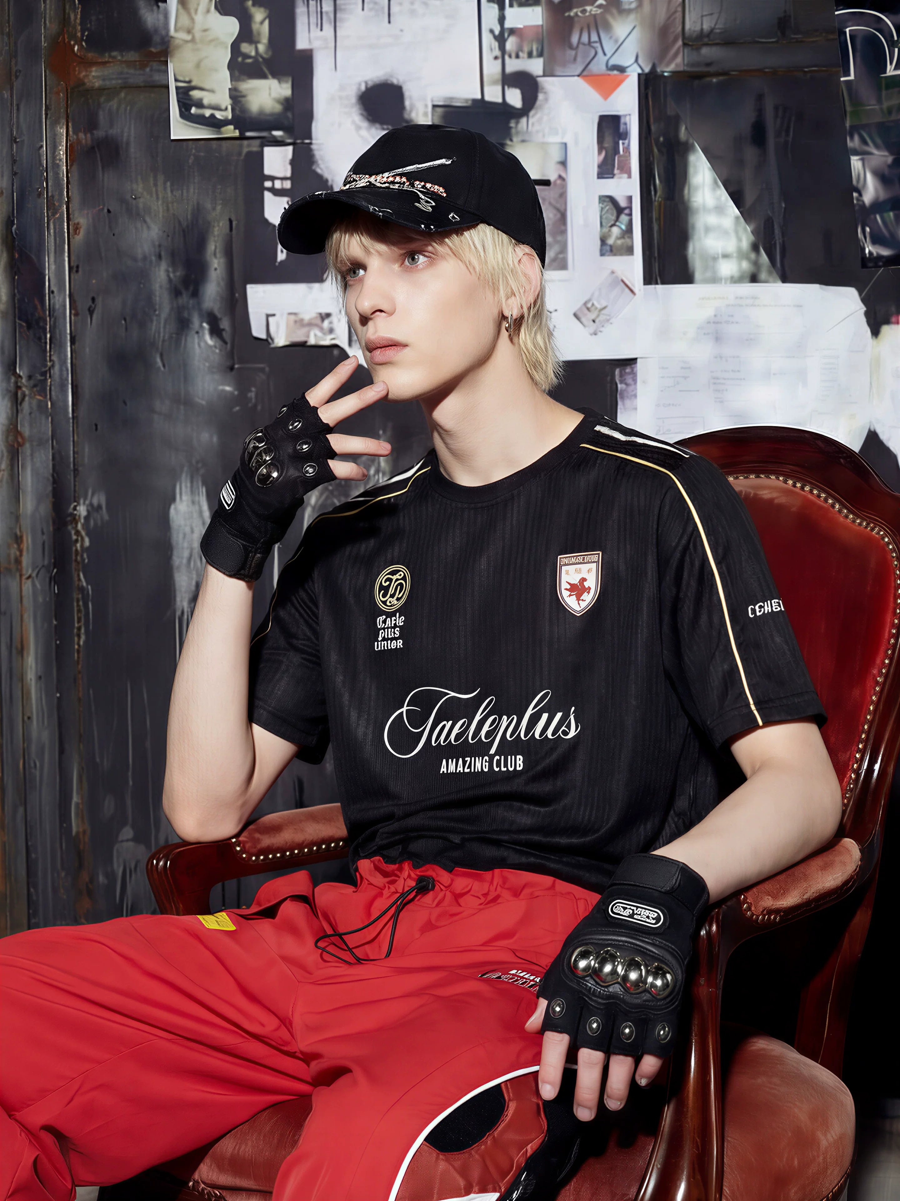 Black Minimal Jersey Tee