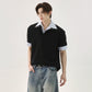 【25s Aug.】Patchwork Striped POLO Collar Shirt T-Shirt