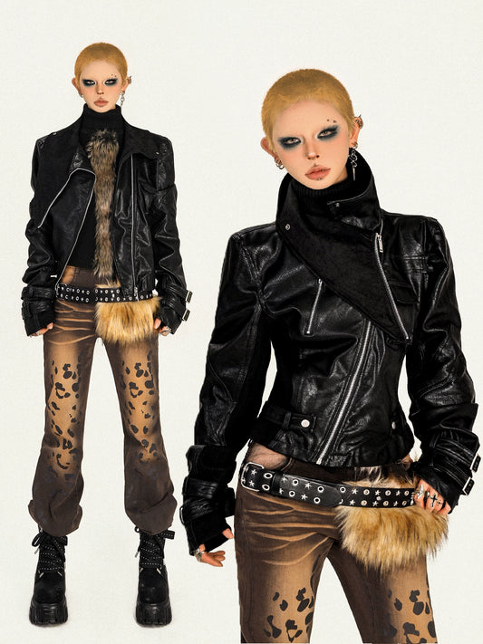 【25s Oct.】Functional Punk Slim Leather Jacket