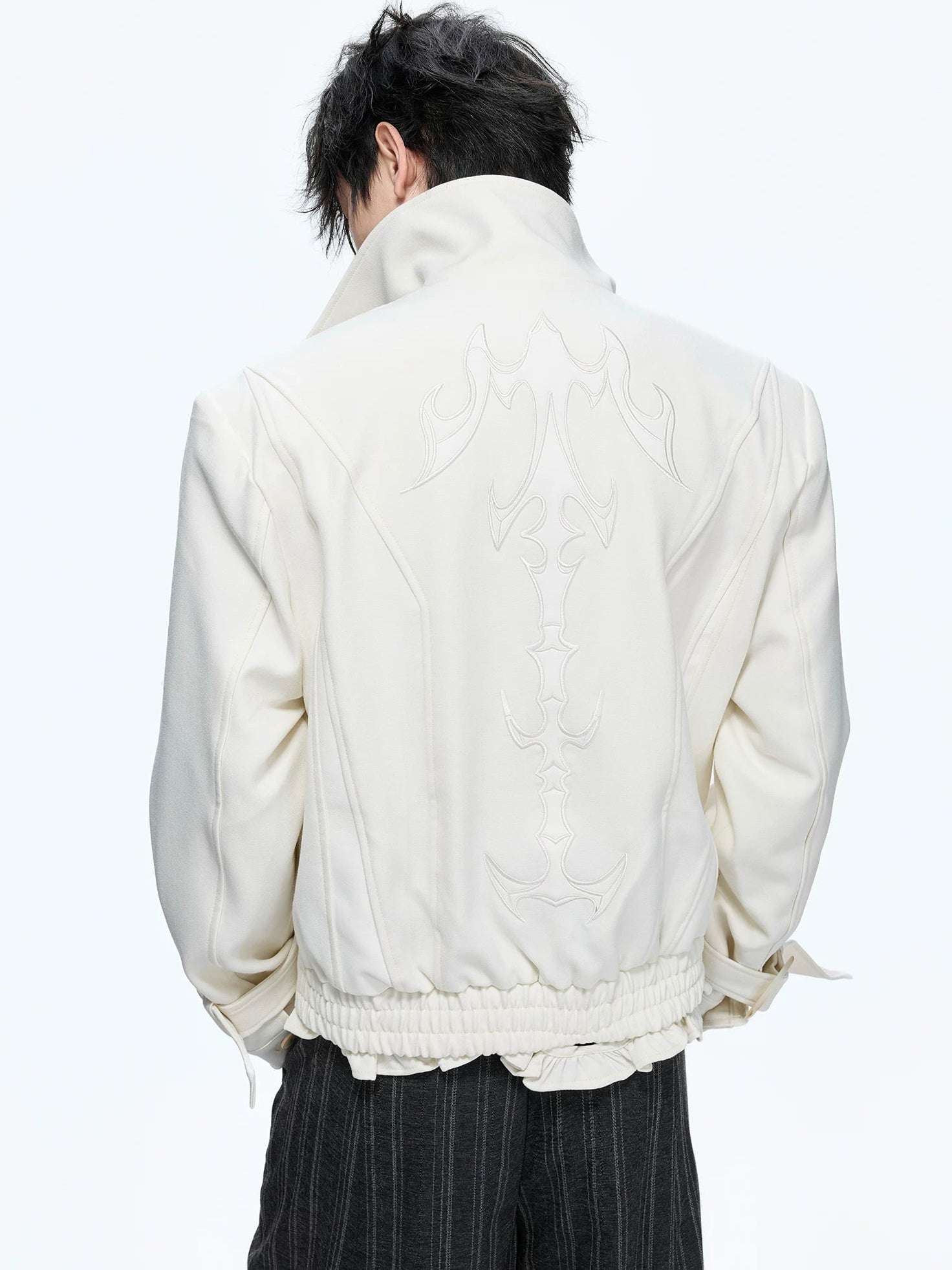 Spine Heavy Embroidered Patchwork Jacket