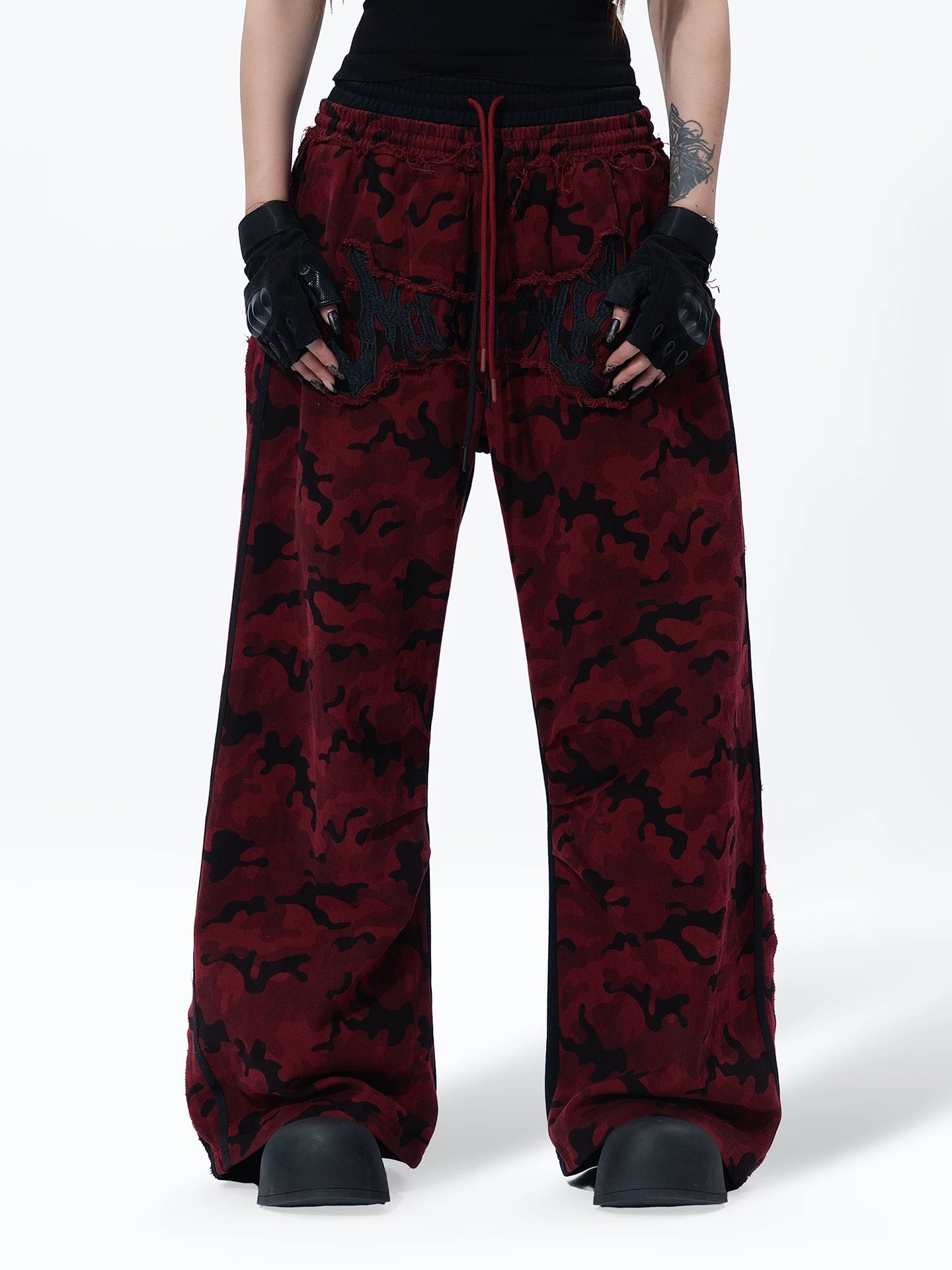 【26s Mar.】Red Camo Double-Waist Wide Jacket / Pants