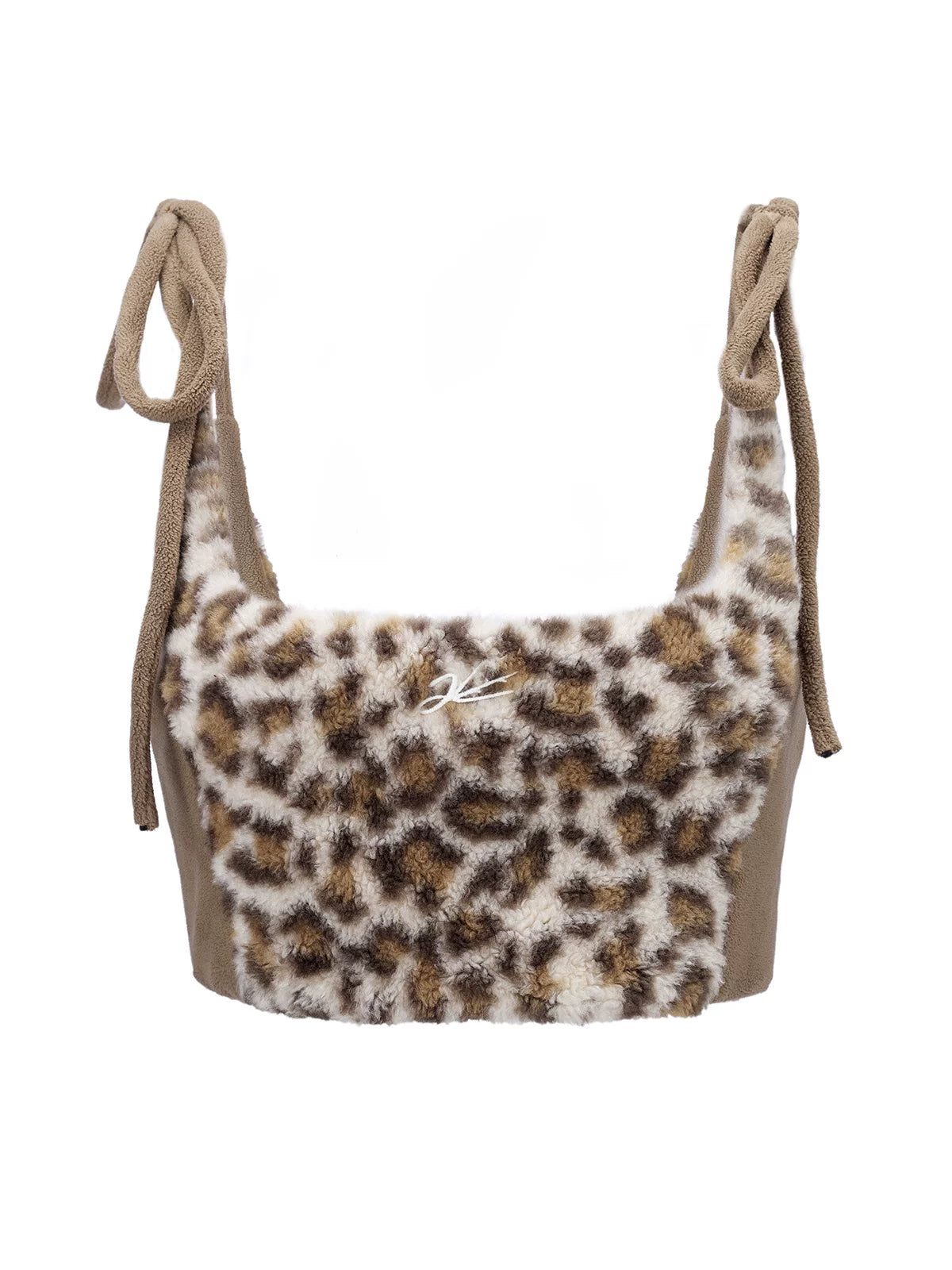 Leopard Print Embroidered Cute Vest