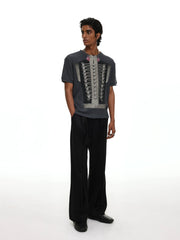 【26s May】Napoleonic Court Printed Cropped Slim Tee