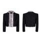 【25s Oct.】Sequined Chanel-style Stand-up Collar Jacket