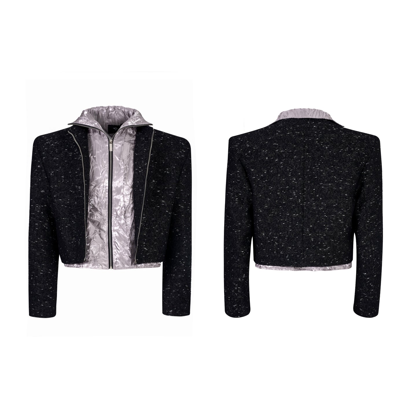【25s Oct.】Sequined Chanel-style Stand-up Collar Jacket