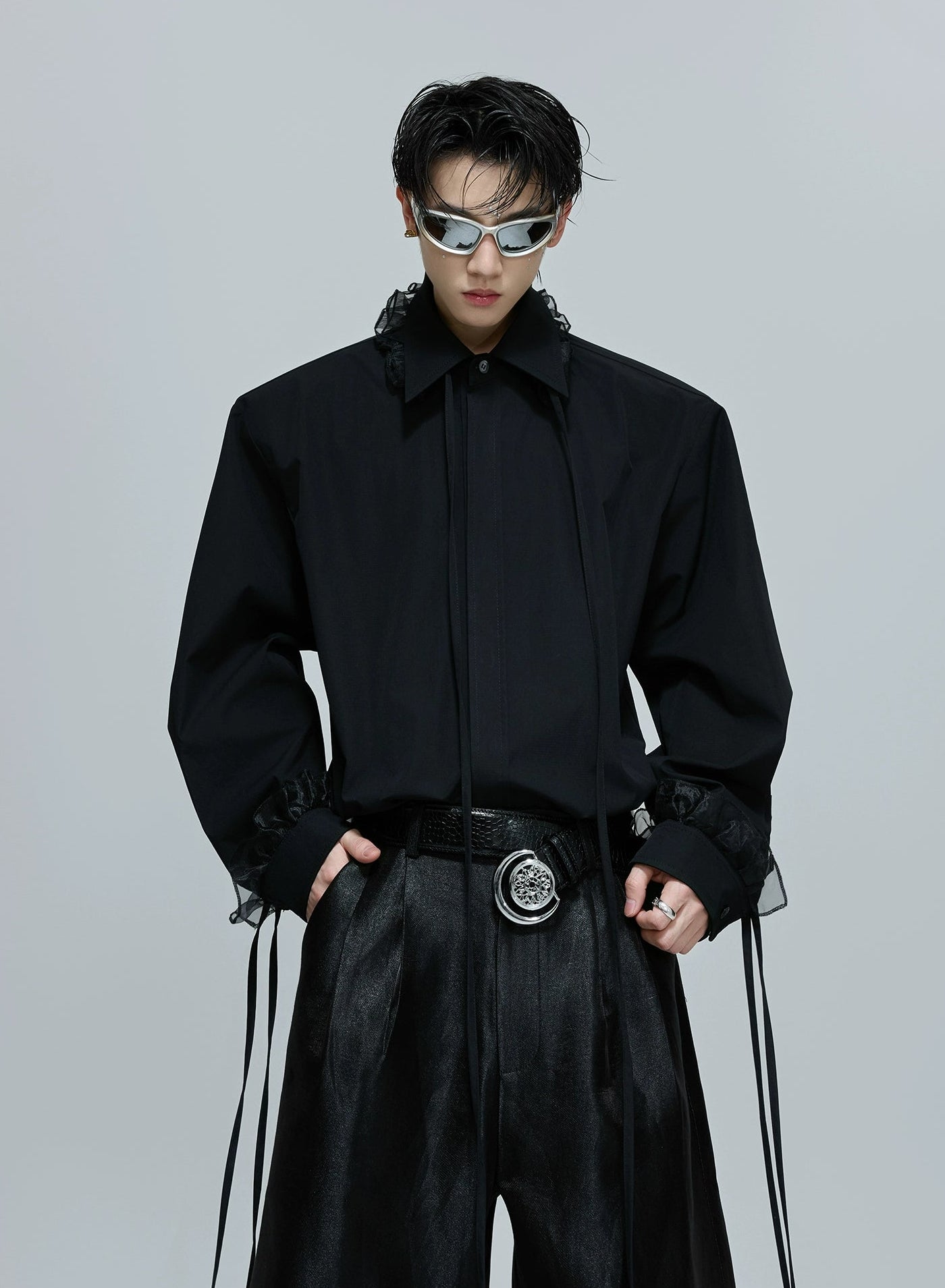 【25s Dec.】Detachable Lace Ribbon Design Shirt