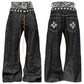 【25s Aug.】Leopard Print Double-Waist Curved Blade Jeans