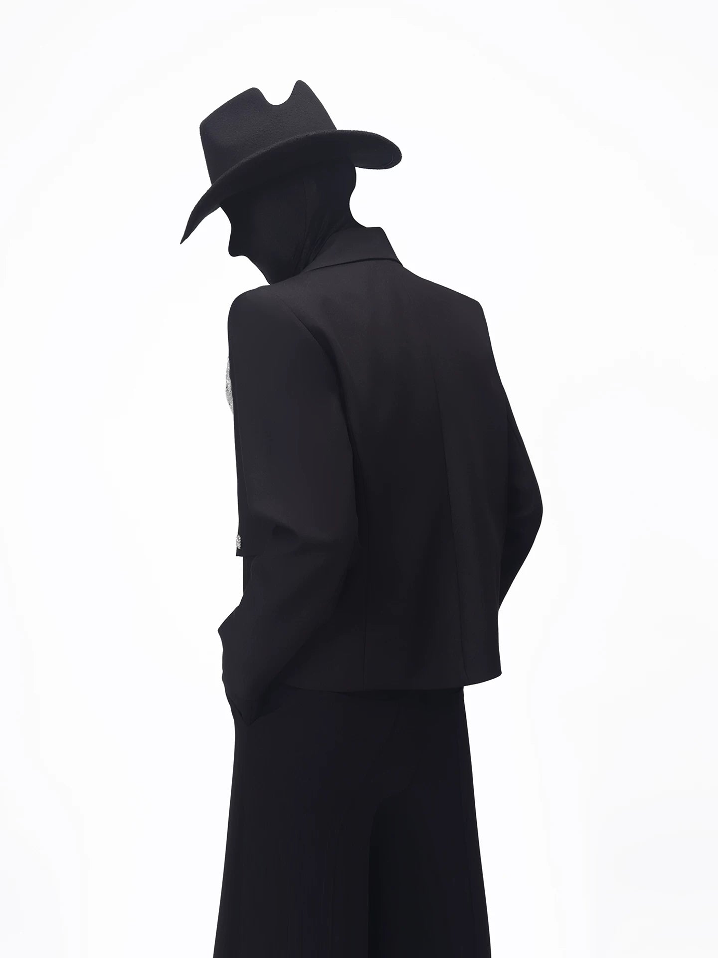 Layered Deconstructed Cropped Blazer