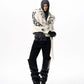 【25s Oct.】Cool Motorcycle Sequined Cropped Leather Jacket