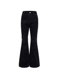 【25s Oct.】Rivet Dark Knight Casual Flared Pants