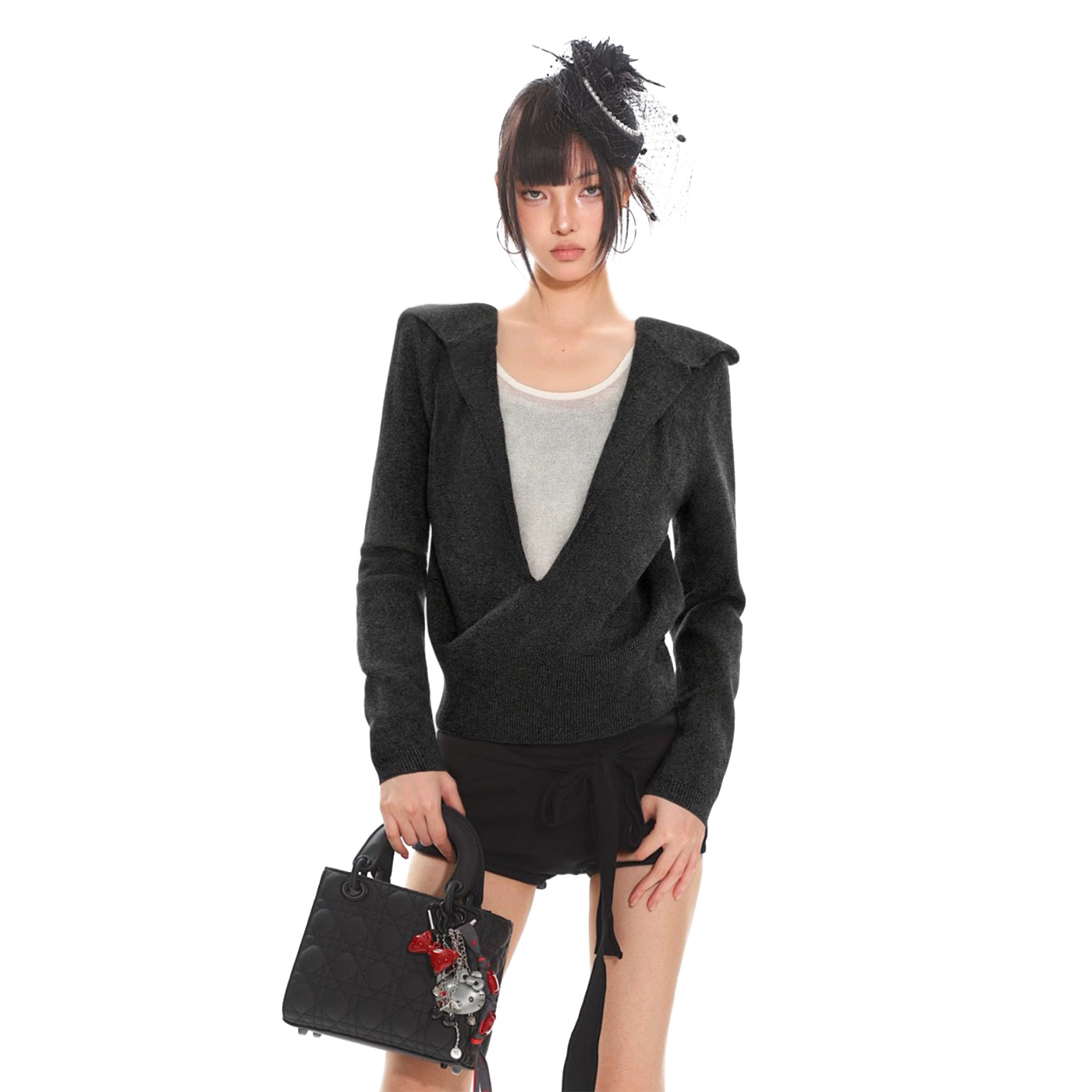 【25s Dec.】Retro Collared Faux Two-piece Knit Sweater