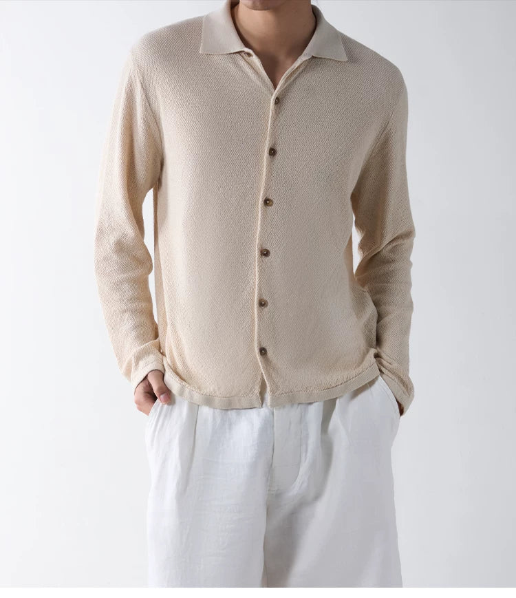 King's Gift Linen Blend Knit Cardigan