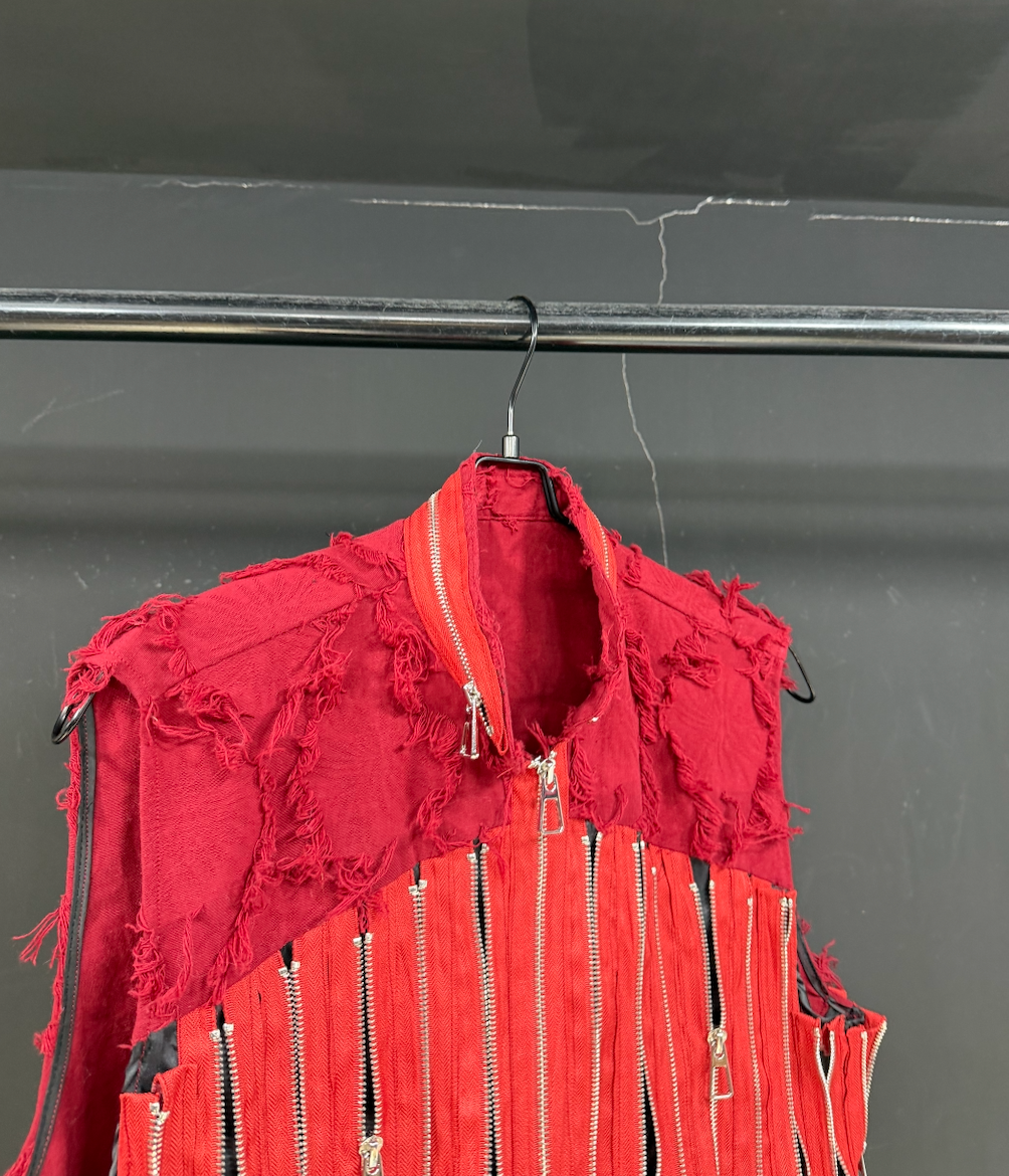 Asymmetric Zip Street Vest