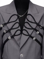Napoleon Braided Jacket + Wide-Leg Trousers