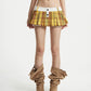 【25s Aug.】Plaid Vintage Puff Pleated Mini Skirt