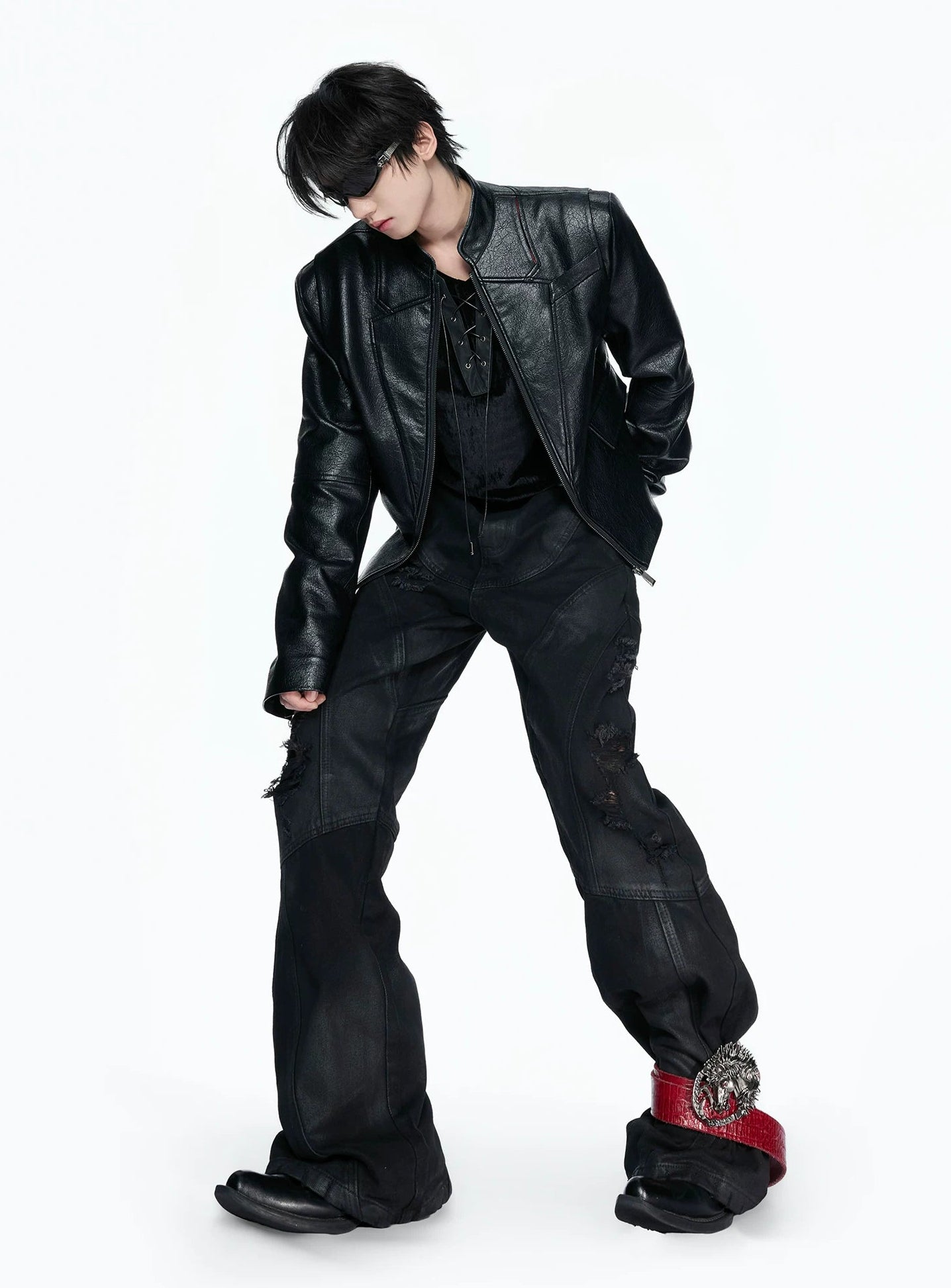 Inferno Vein Cracked Leather Jacket