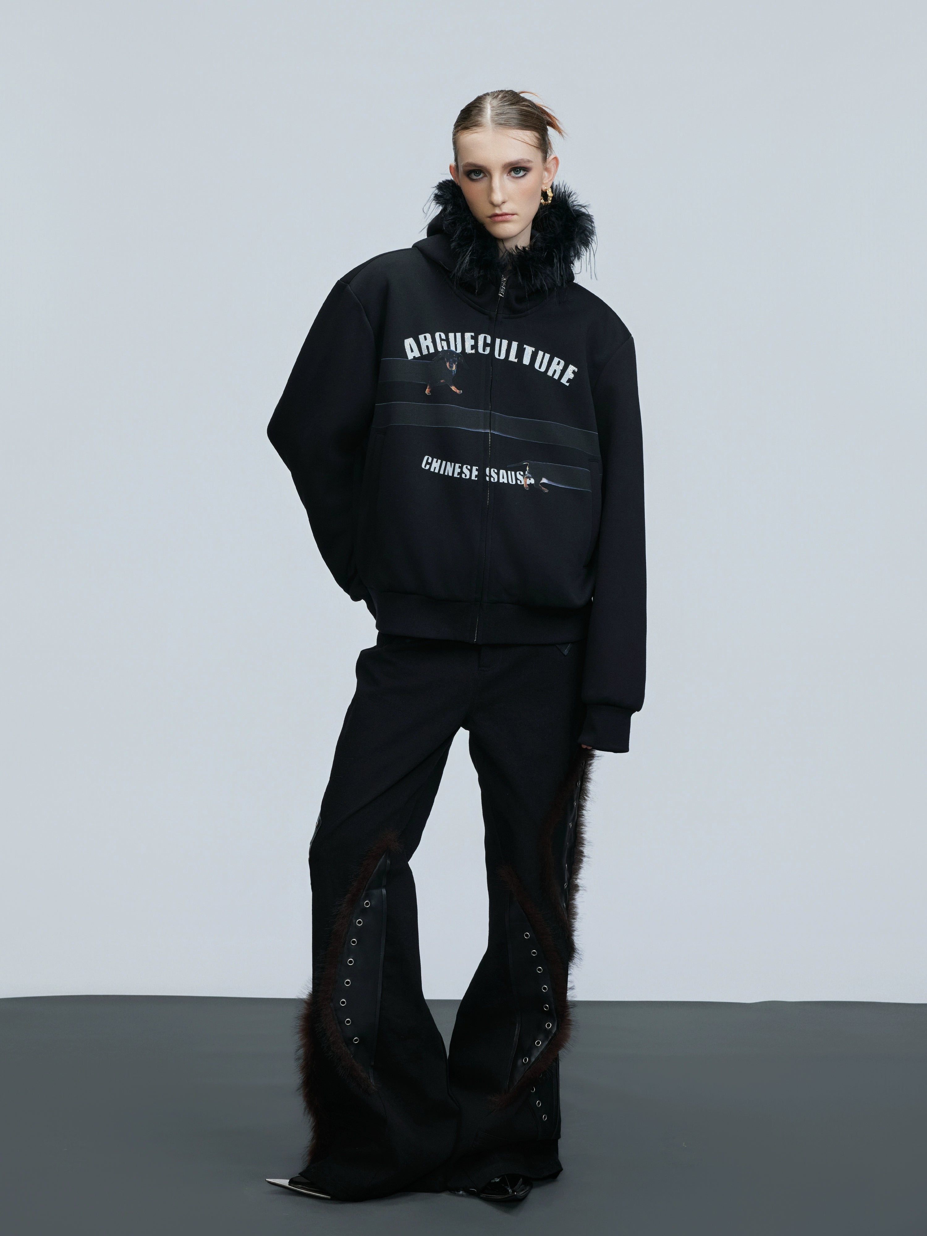 【25s Nov.】Elongated Dog* Vintage Fur Collar Hoodie