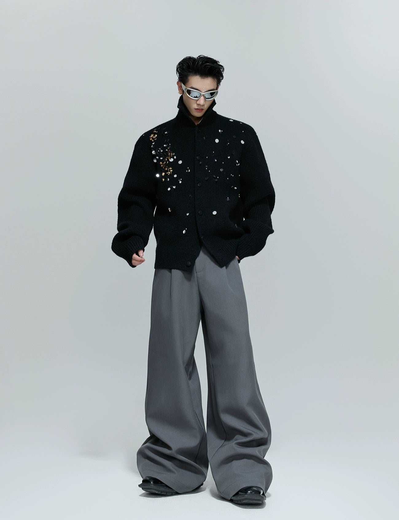 French Sequin Fashion Knitted Sweater