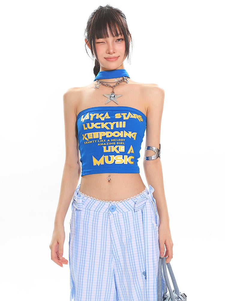 【25s Jul.】Vintage Letter Sports Style Tank Tube Top