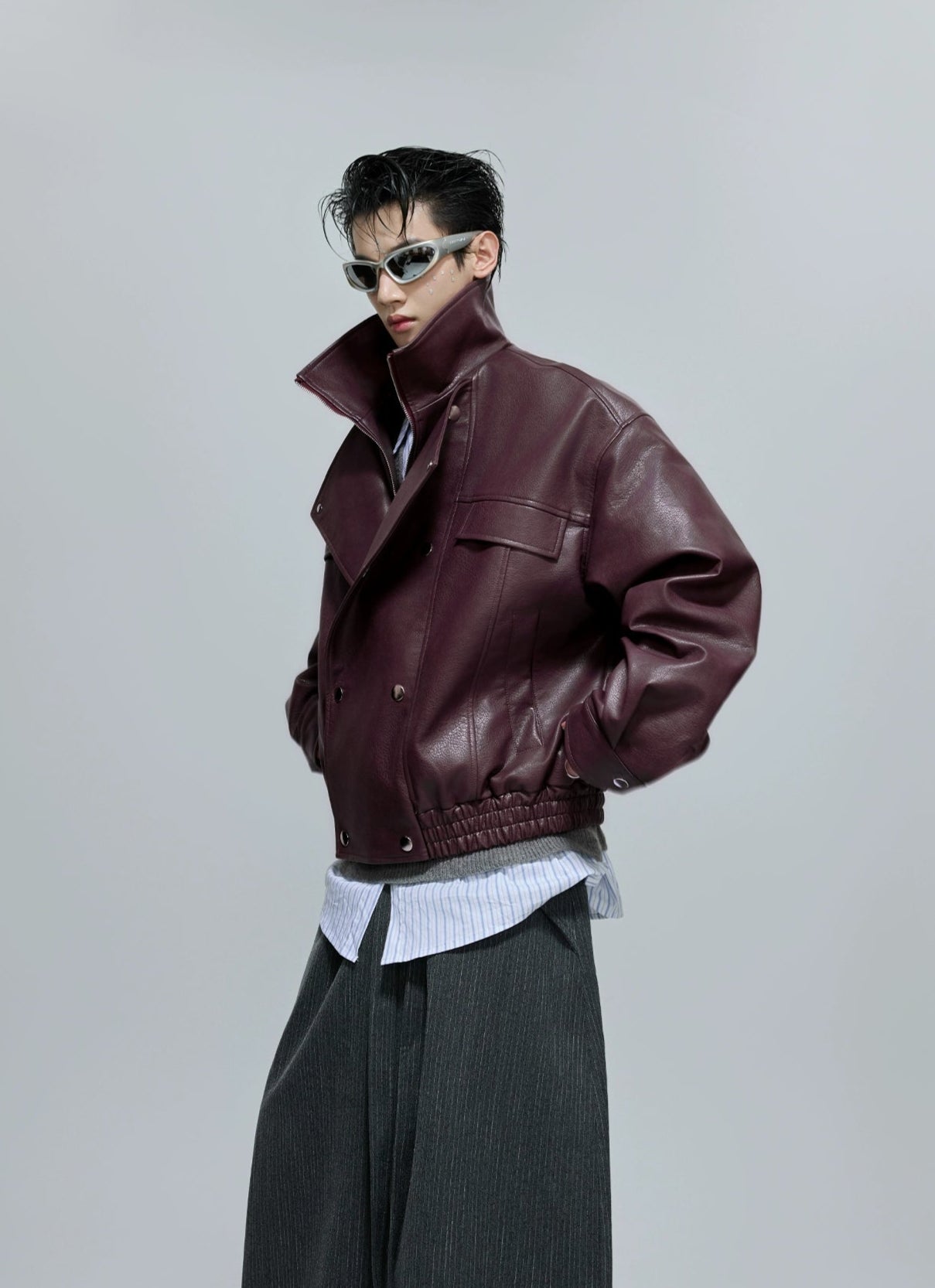 【25s Oct.】Luxurious Wild Lapel Leather Jacket