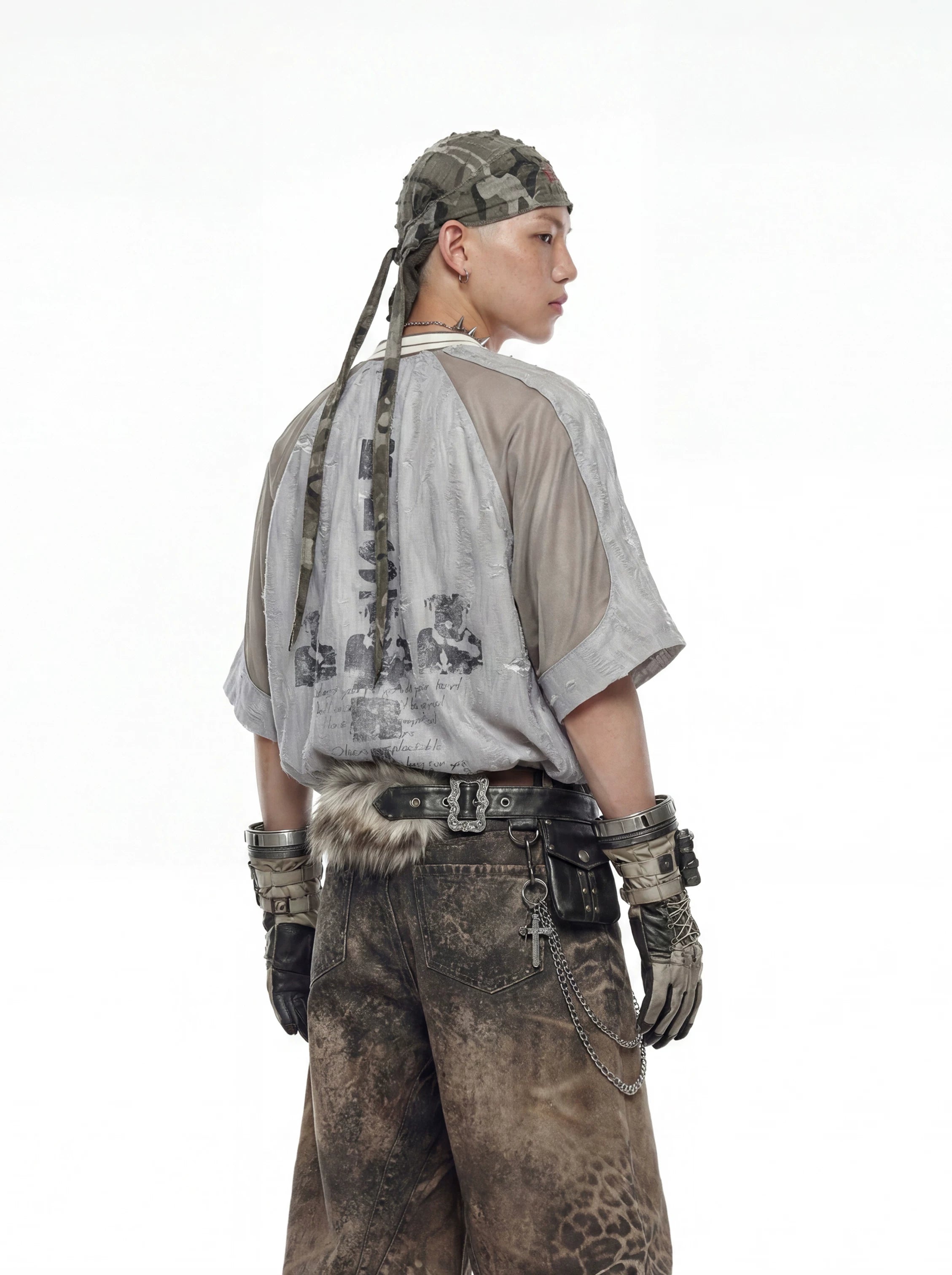 Deconstructed Patchwork Distressed Jersey Tee
