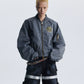 【25s Aug.】Distressed Washed Loose Bomber Jacket