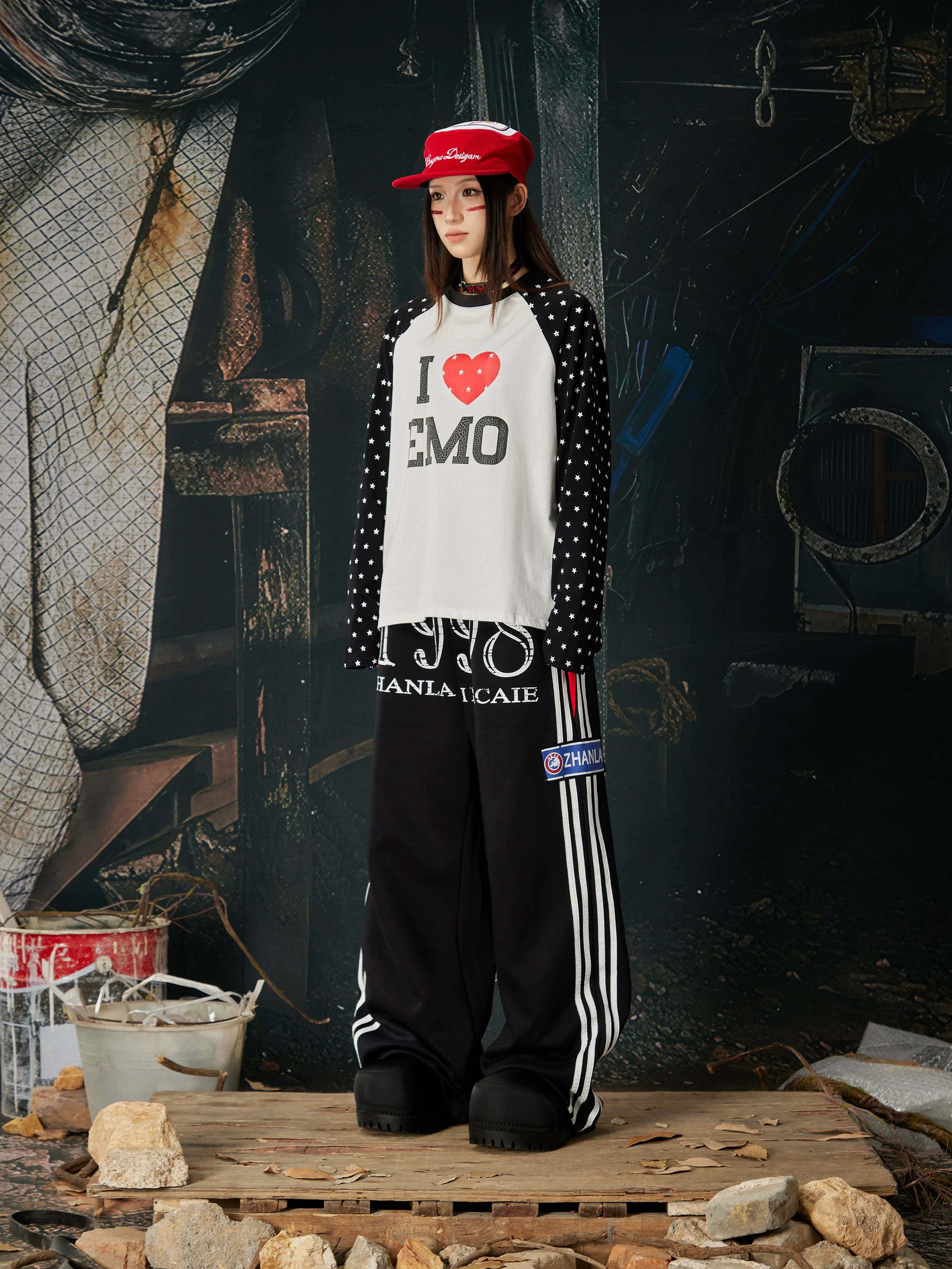 Double Waist Contrast Jersey Sweatpants