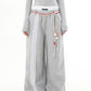 【25s Jul.】Retro Drawstring Sweatpants with Three Stripes