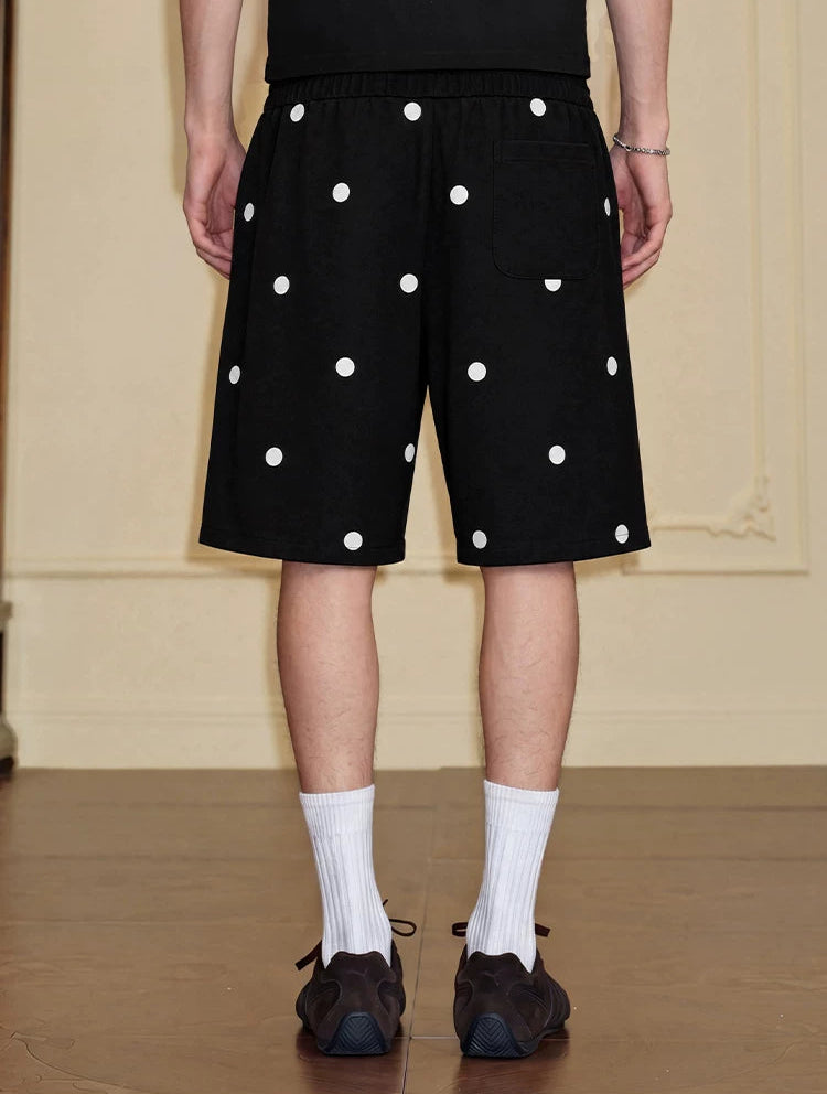 Polka Dot Wide-Leg Shorts