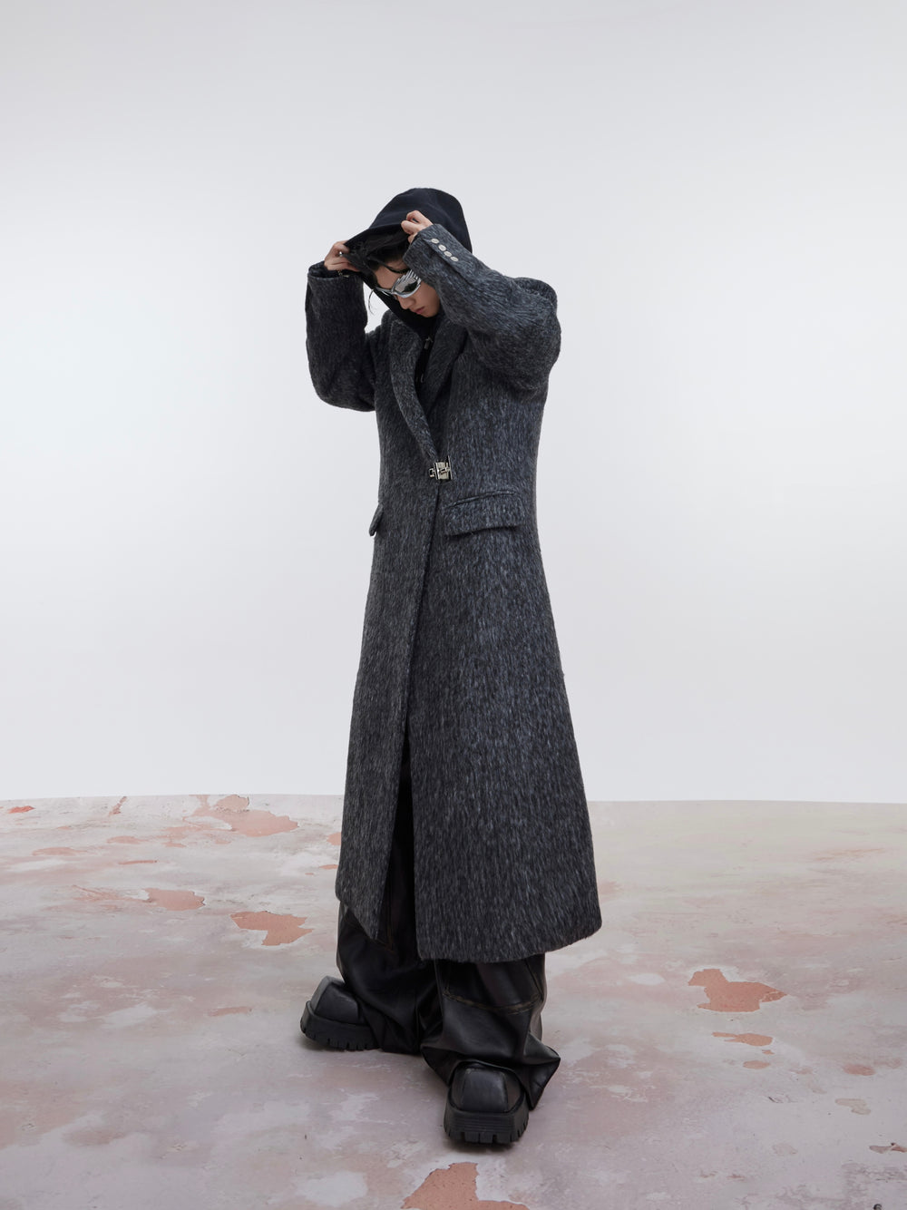 【23s October.】Oversized Shoulder-padded Wool Coat ArtsKoreanMan