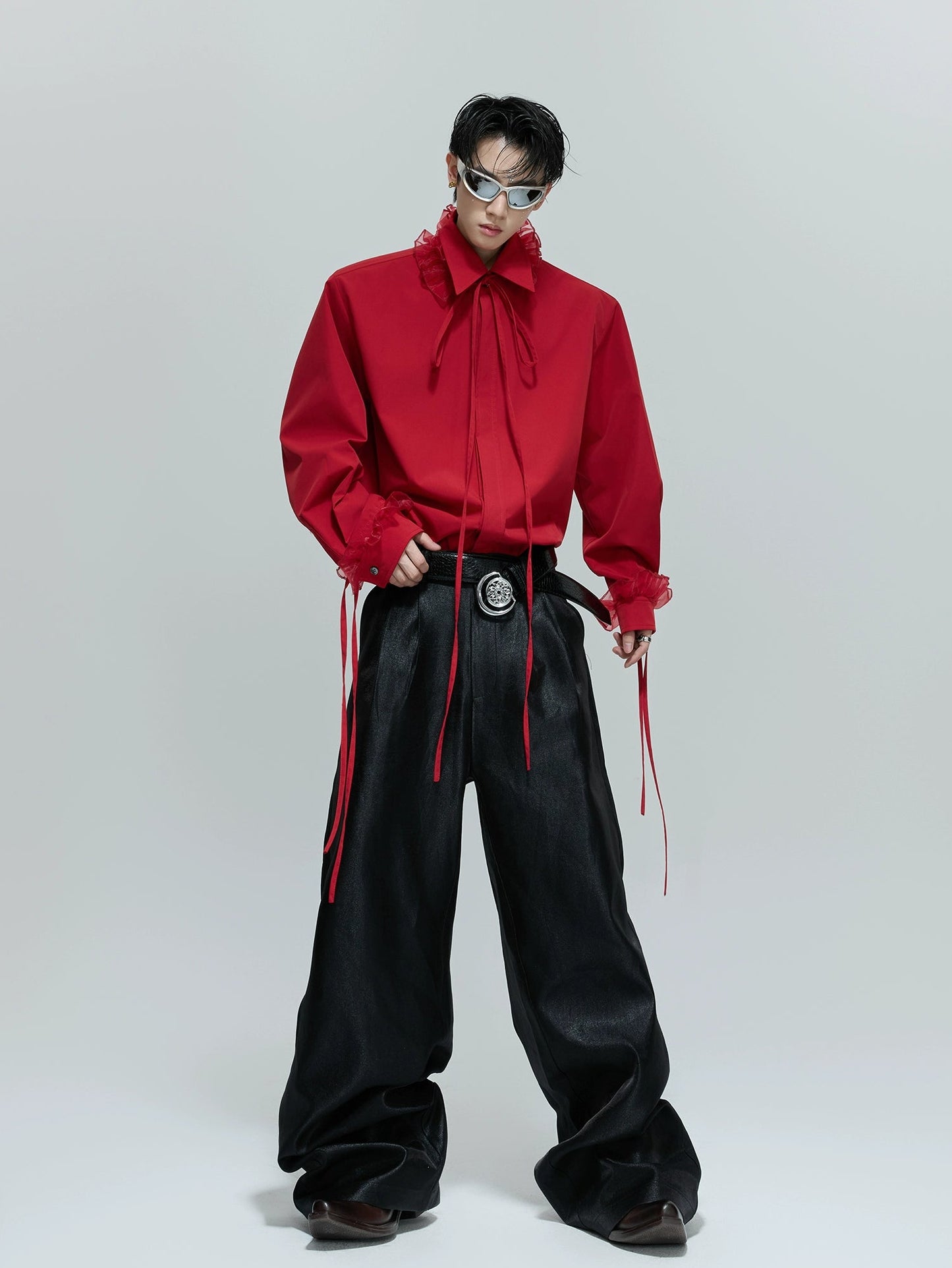 【25s Dec.】Detachable Lace Ribbon Design Shirt