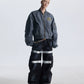 【25s Aug.】Distressed Washed Loose Bomber Jacket