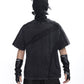 【25s Jul.】Cut-Out Spliced Washed Round Neck Short Sleeve T-Shirt