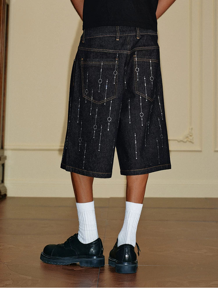 Galaxy Crystal Denim Shorts