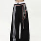 【25s Jul.】Retro Drawstring Sweatpants with Three Stripes