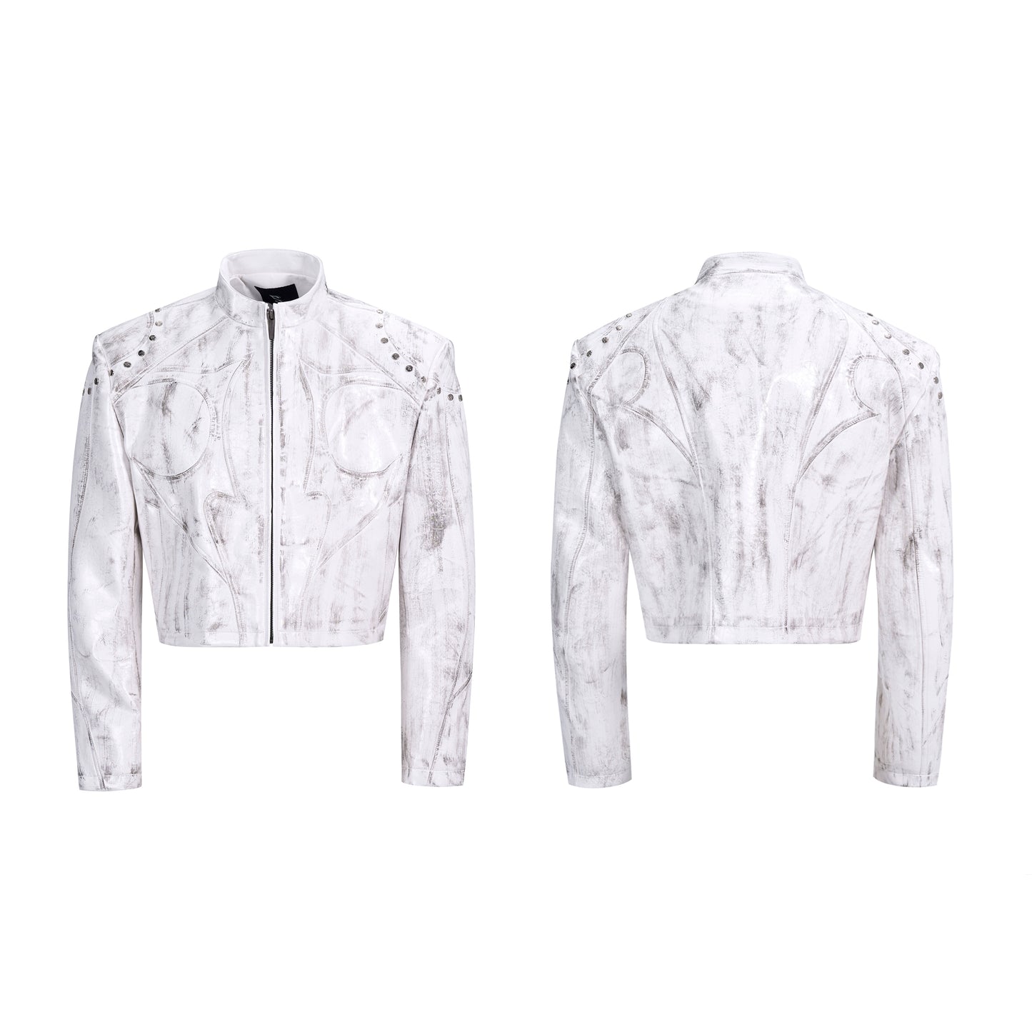 【25s Sep.】Cool Motorcycle Stand Collar Leather Jacket