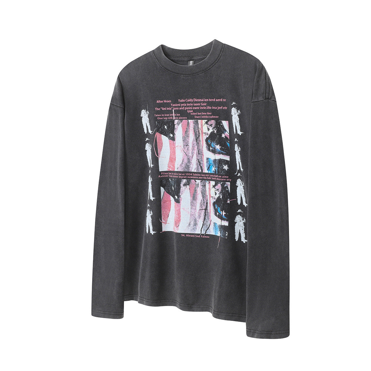 Layered Distressed Washed Long Sleeve Tee