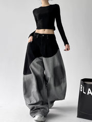 【25s Aug.】Gradient Loose-Fit Flowing Wide-Leg Jeans