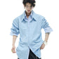 【25s May.】Striped Contrast Color Stitching Shirt