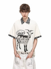 Vintage Leopard Patchwork Polo