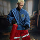 【25s Aug.】Distressed Washed Loose Bomber Jacket