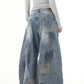 【25s Jul.】Vintage Dirty Distressed Graffiti Machete Jeans