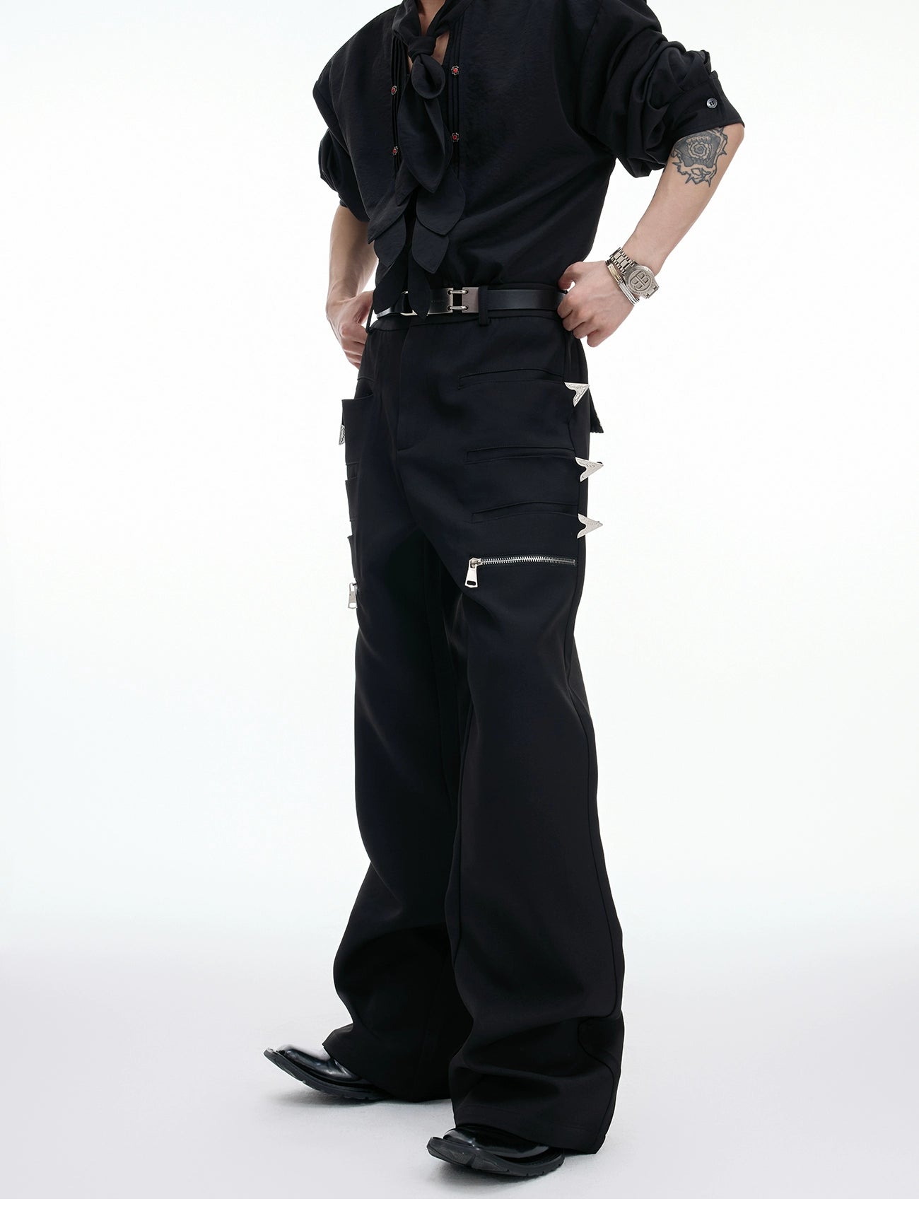 【25s Sep.】Vintage Metal Zipper 3D Pocket Pants