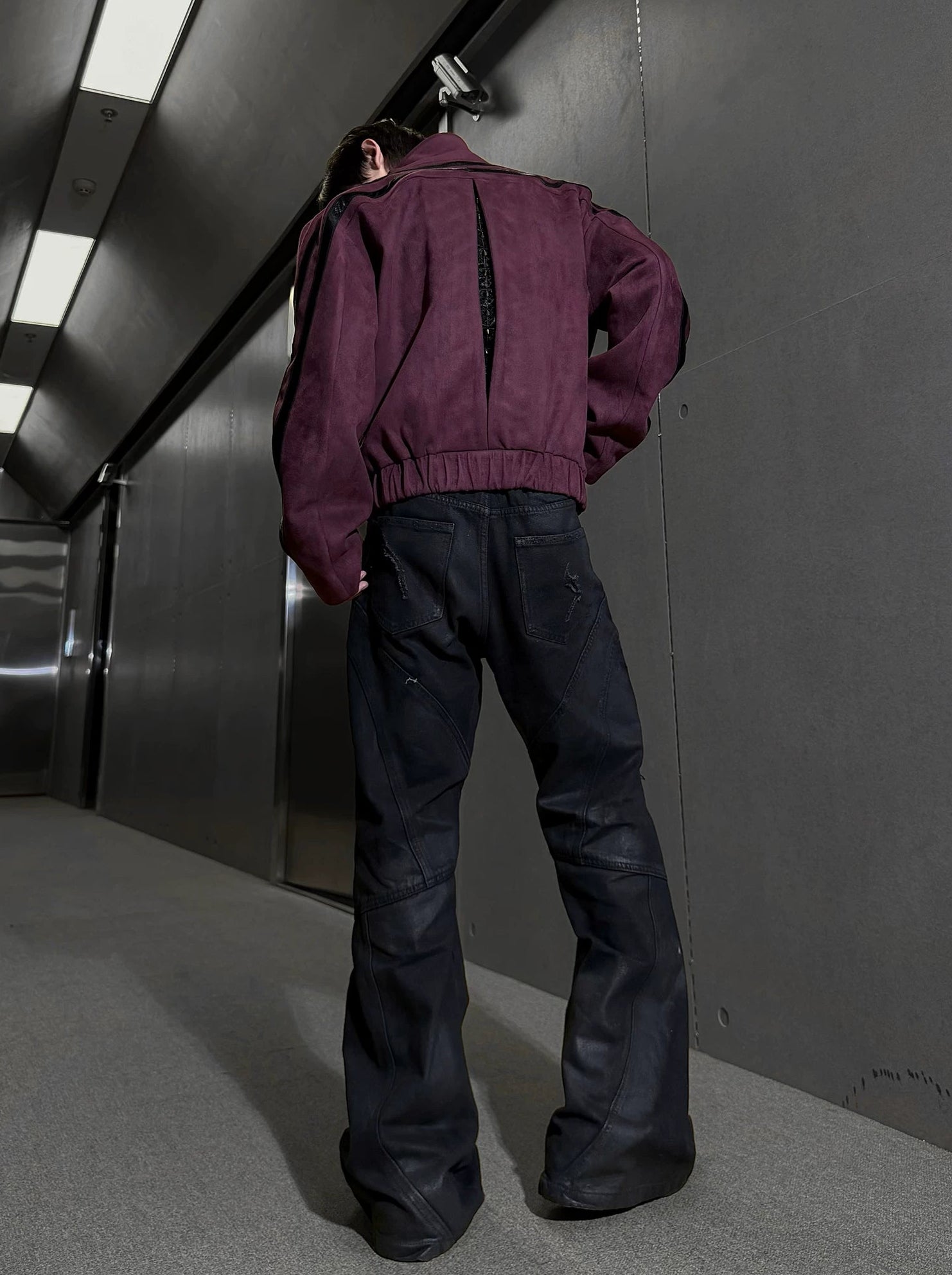 Suvet Spine Studded Suede Jacket