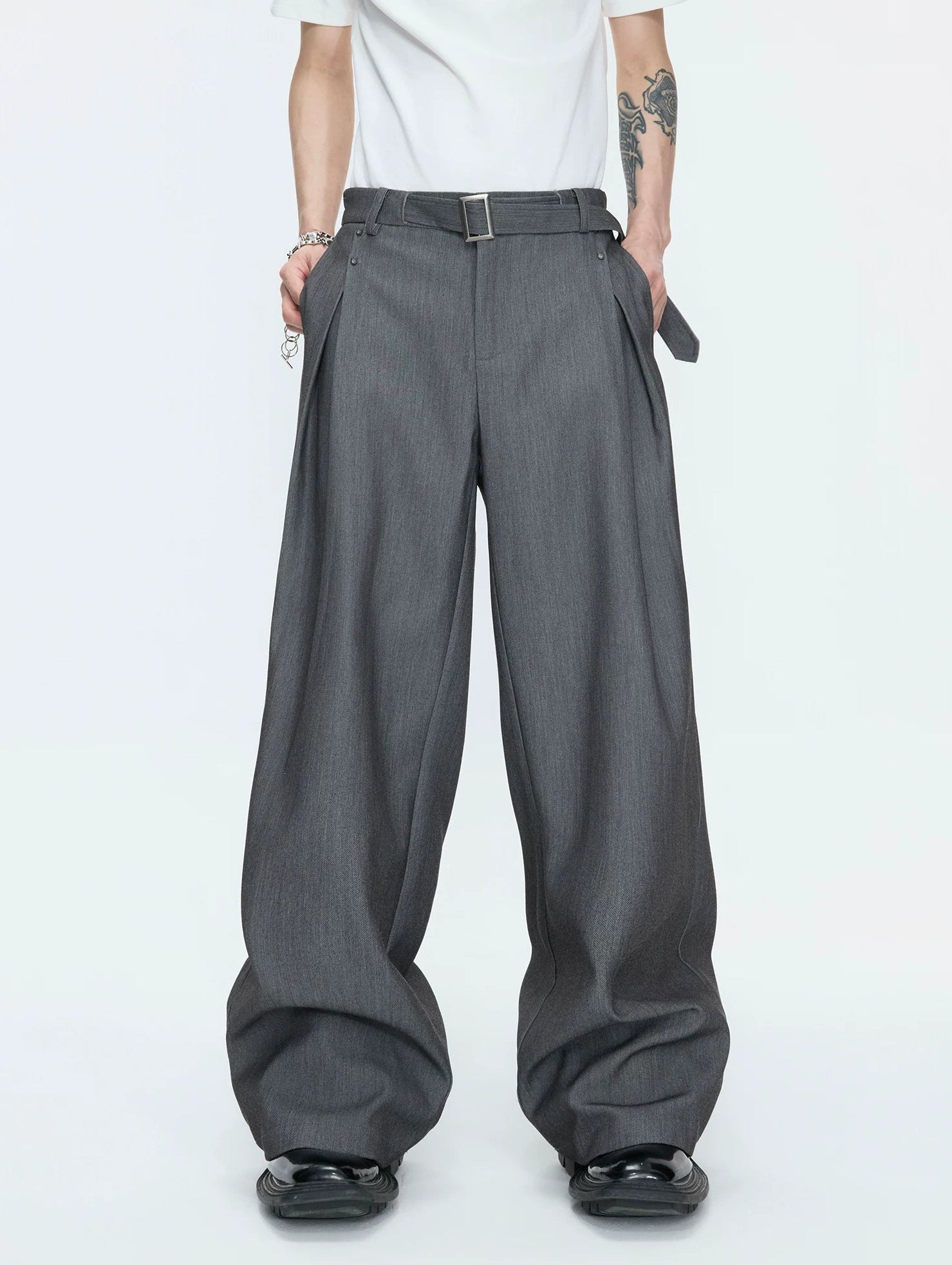 【26s May】Asymmetric Layered Cropped Shoulder Jacket Set