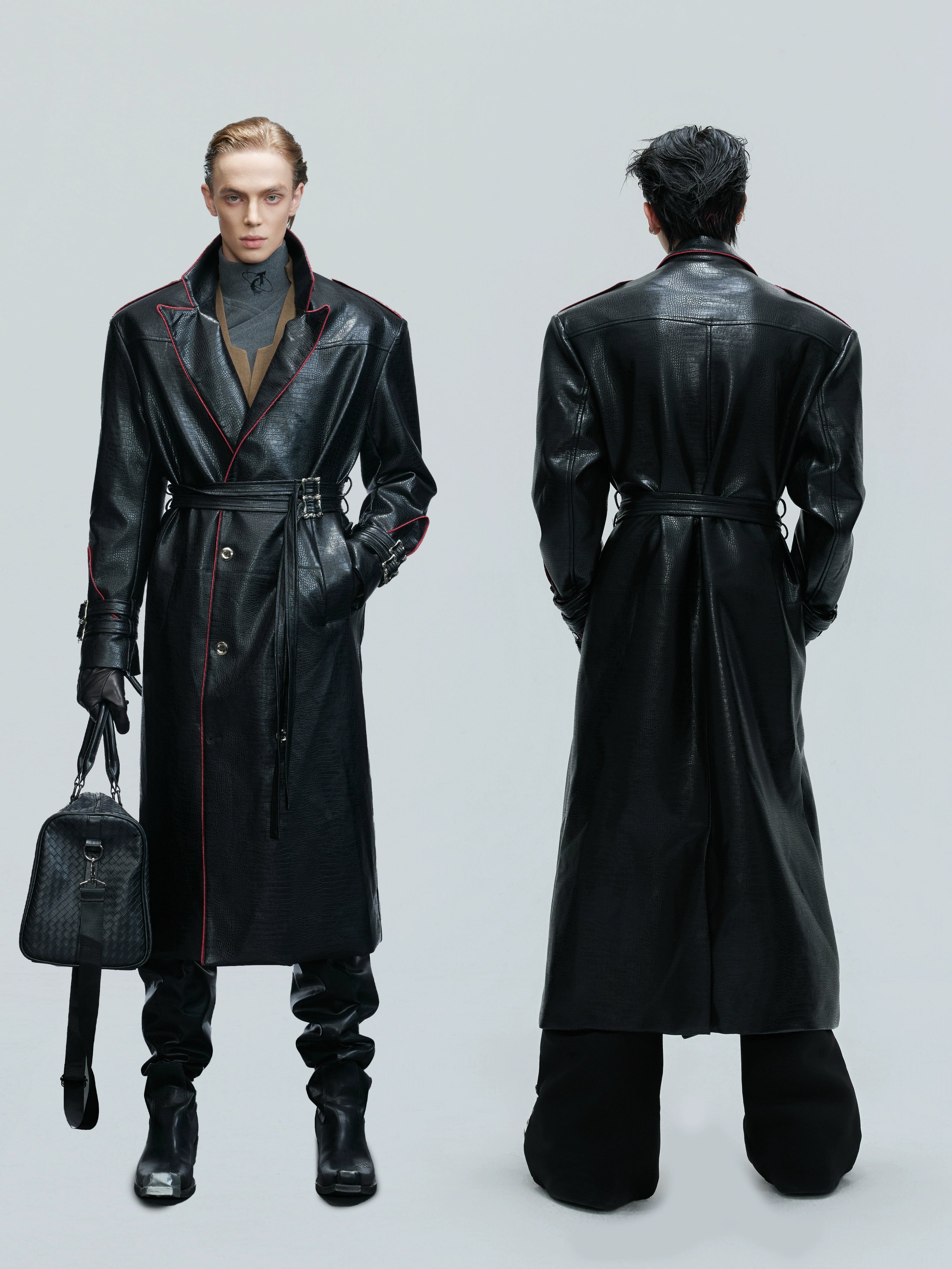 【25s Nov.】Heavy Deconstructed Crocodile Leather Coat
