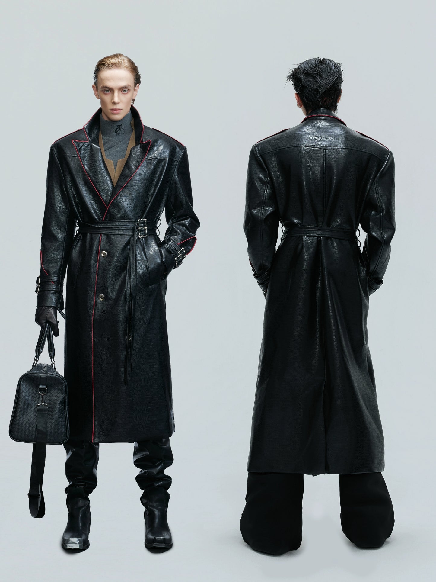 【25s Nov.】Heavy Deconstructed Crocodile Leather Coat