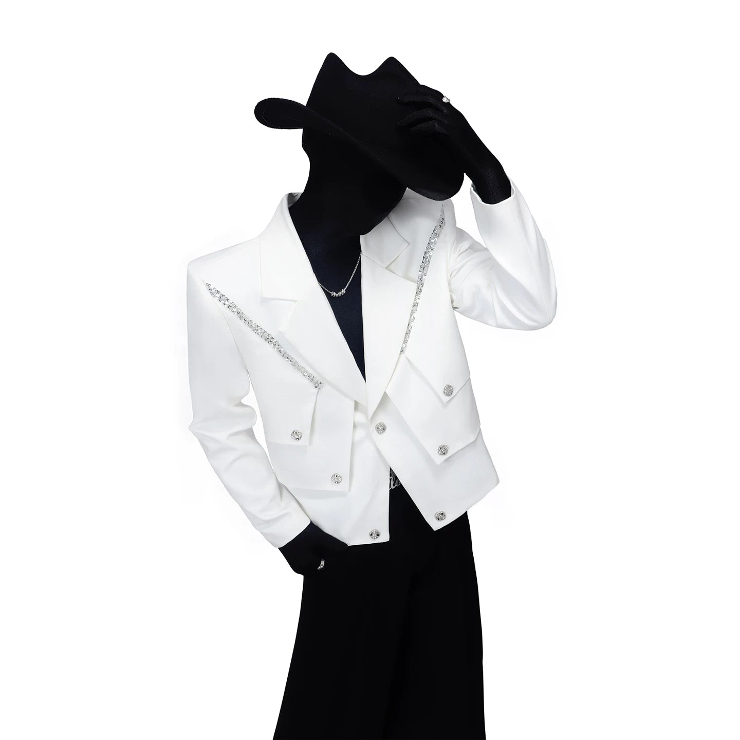 Layered Deconstructed Cropped Blazer