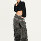 【25s Oct.】Punk Heavy-duty Raw-edge Washed Distressed Jeans